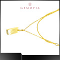 Gold Plated Natural Diamond 925 Sterling Silver Necklace